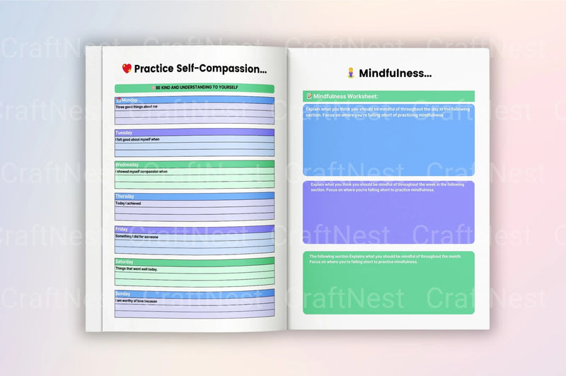Mental Burnout Recovery Workbook - CraftNest - Digital Crafting and Art