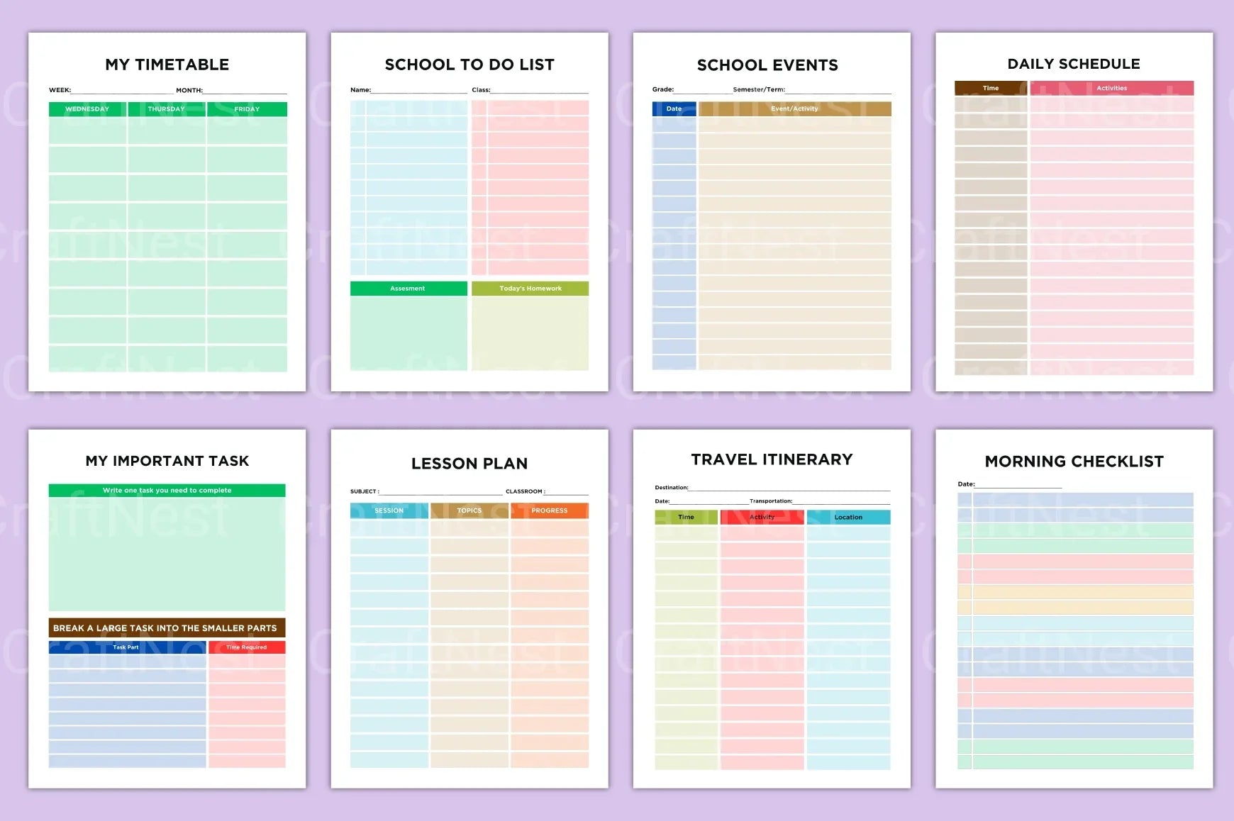 ADHD Planner for Kids - CraftNest - Digital Crafting and Art