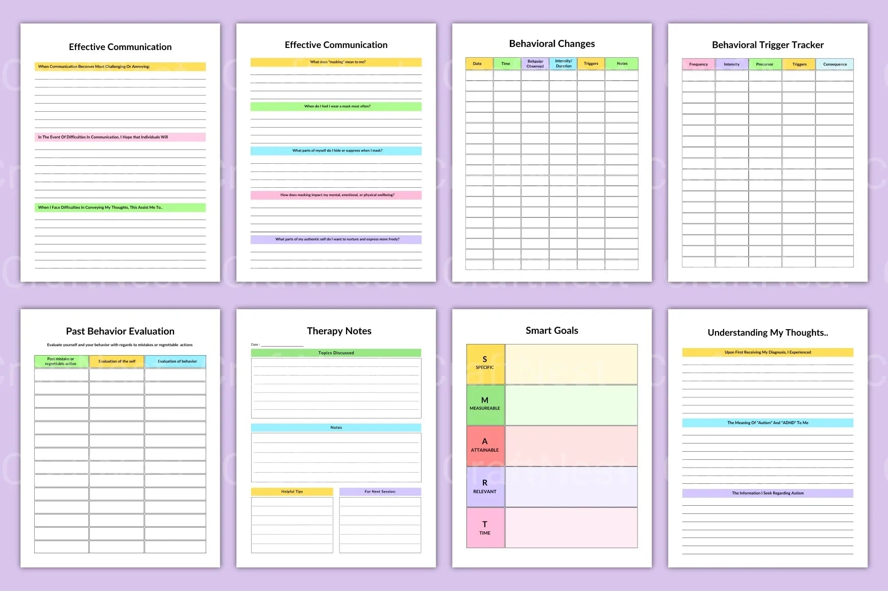 Autistic Planner for Effective Organization - CraftNest - Digital Crafting and Art