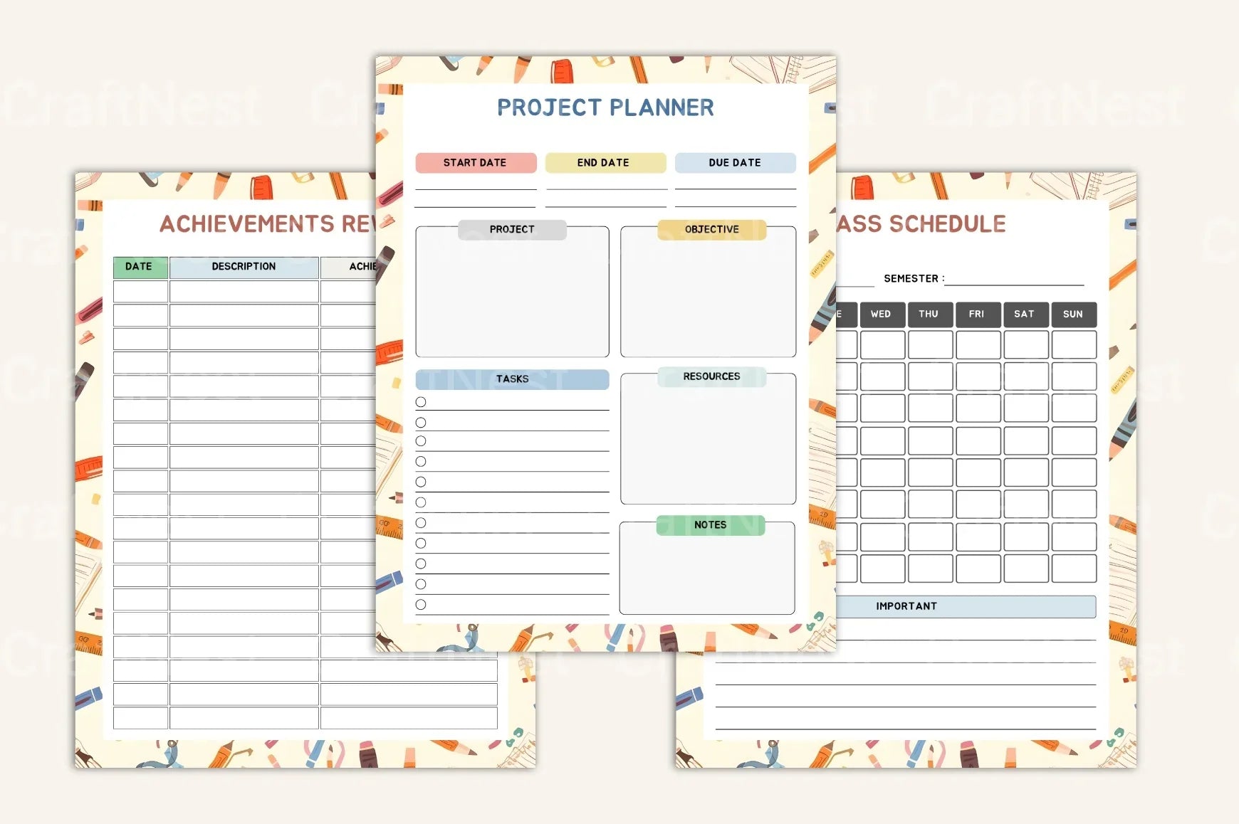 Student Organizer for Kids - CraftNest - Digital Crafting and Art