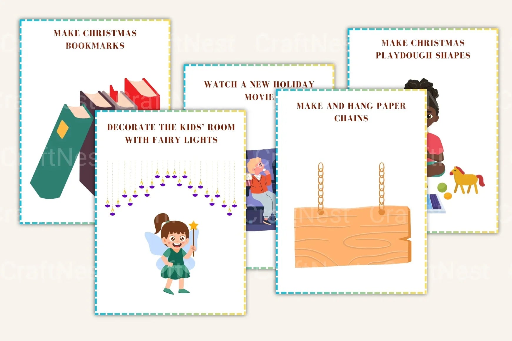 Christmas Advent Activity Cards for Kids - CraftNest - Digital Crafting and Art