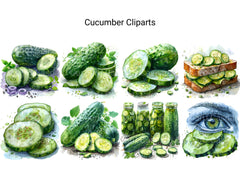 Cucumber Clipart - CraftNest - Digital Crafting and Art