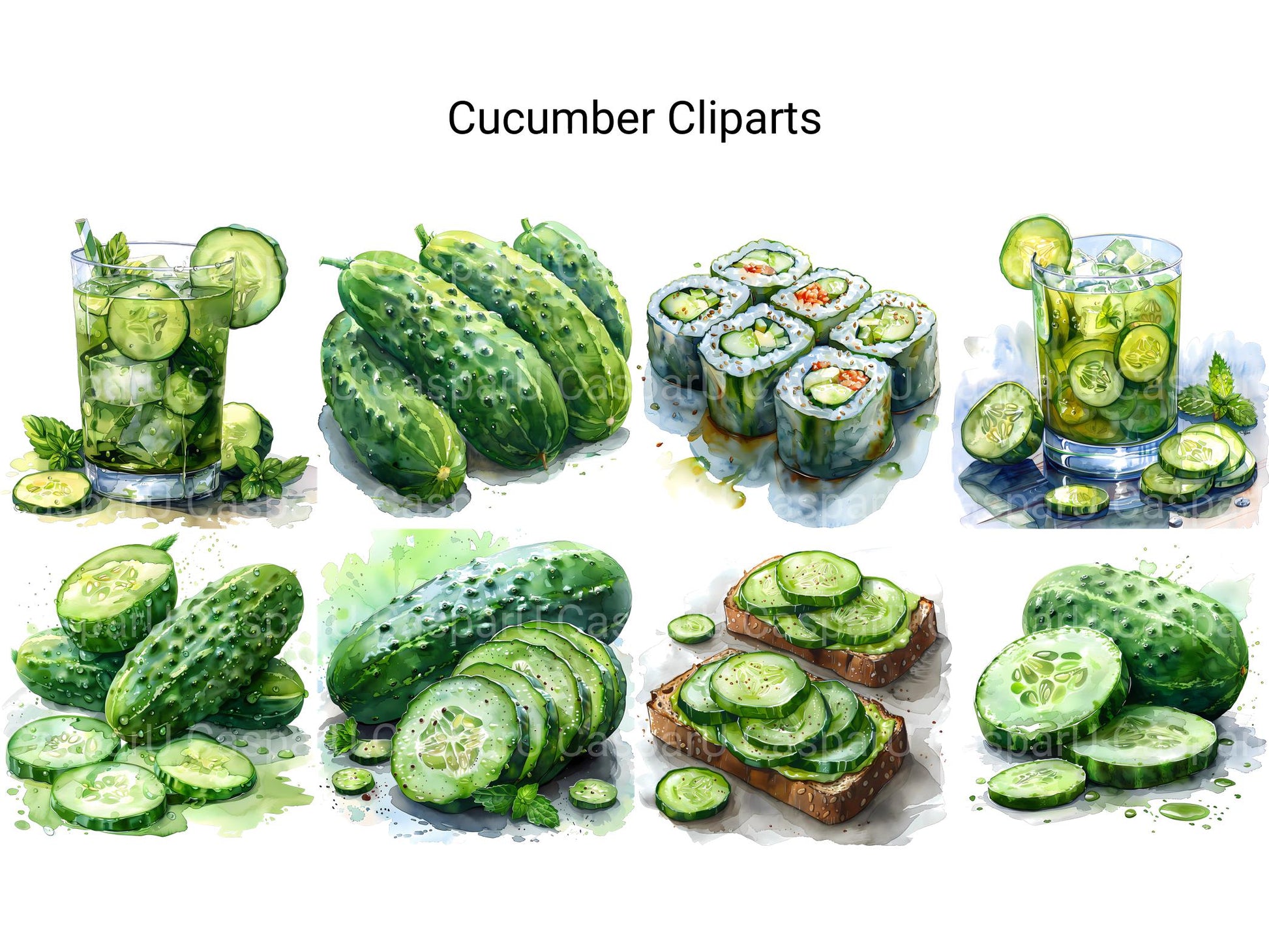 Cucumber Clipart - CraftNest - Digital Crafting and Art