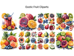 Exotic Fruit Clipart - CraftNest - Digital Crafting and Art