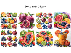 Exotic Fruit Clipart - CraftNest - Digital Crafting and Art