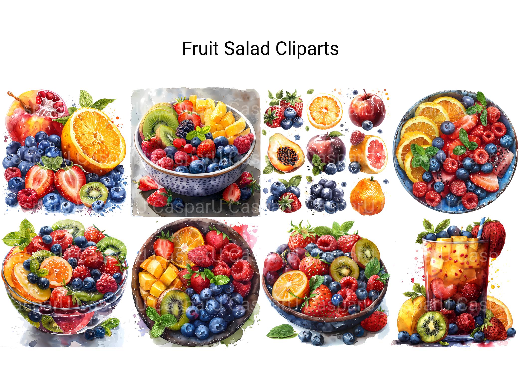 Fruit Salad Clipart - CraftNest - Digital Crafting and Art