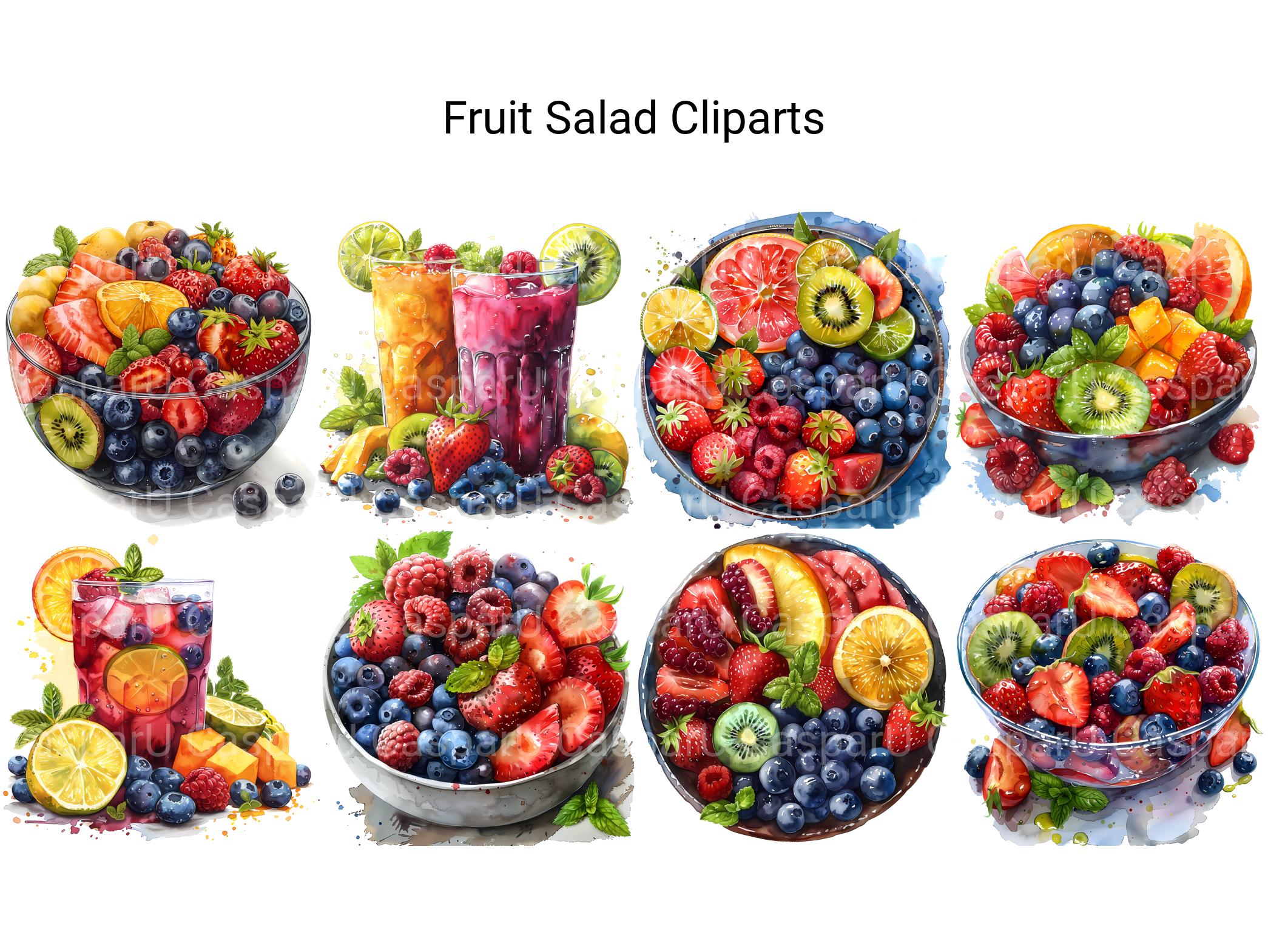 Fruit Salad Clipart - CraftNest - Digital Crafting and Art