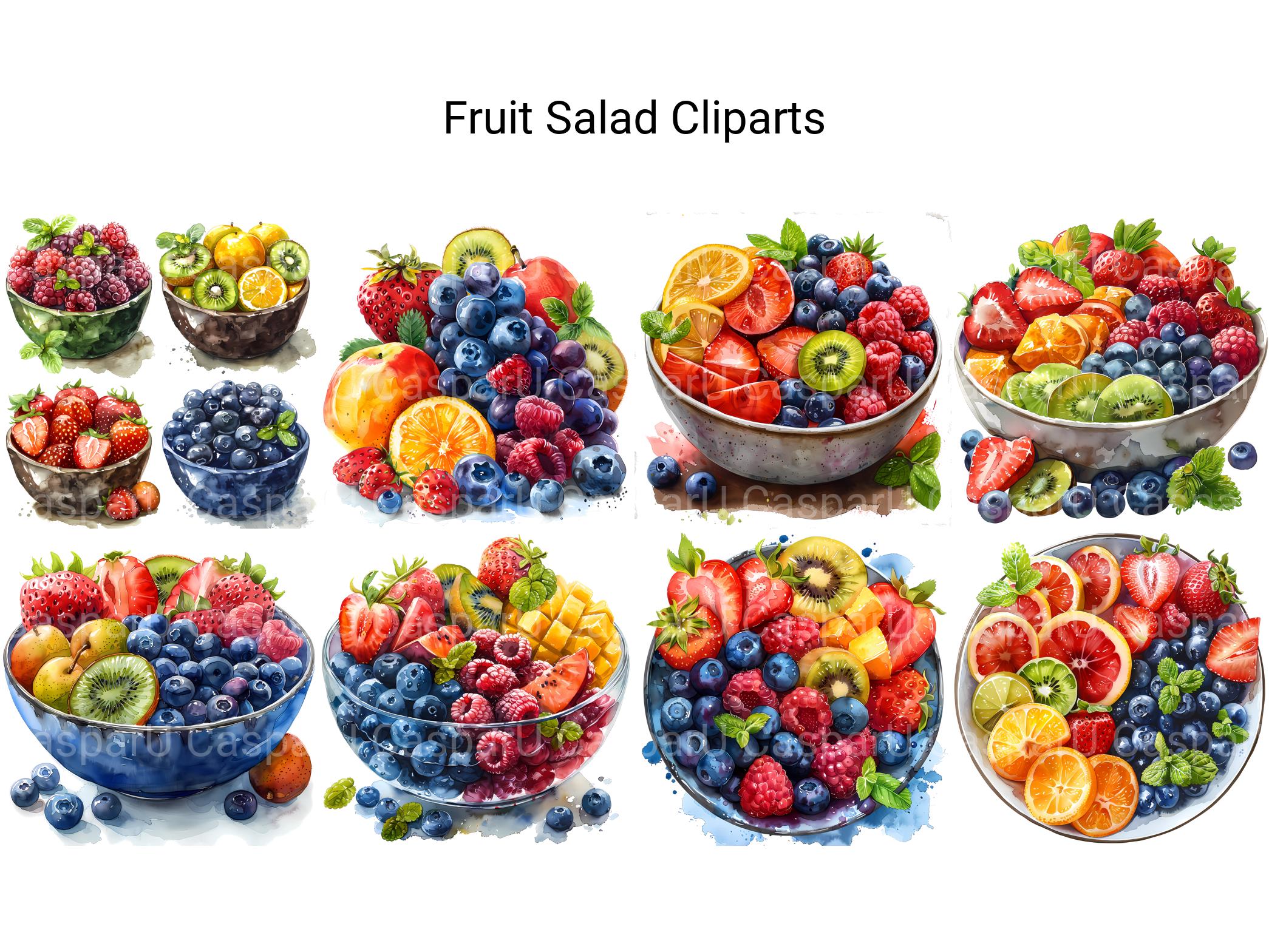 Fruit Salad Clipart - CraftNest - Digital Crafting and Art