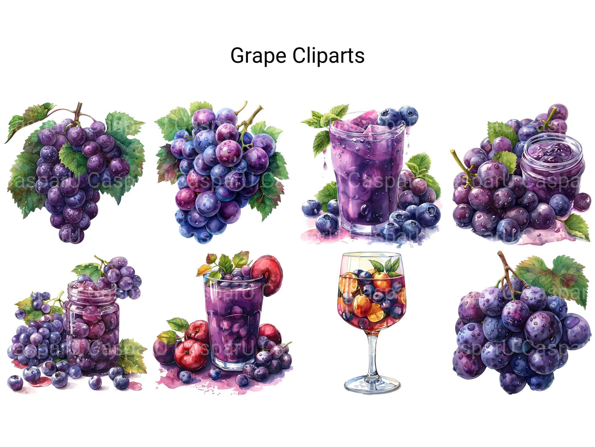 Grape Clipart - CraftNest - Digital Crafting and Art