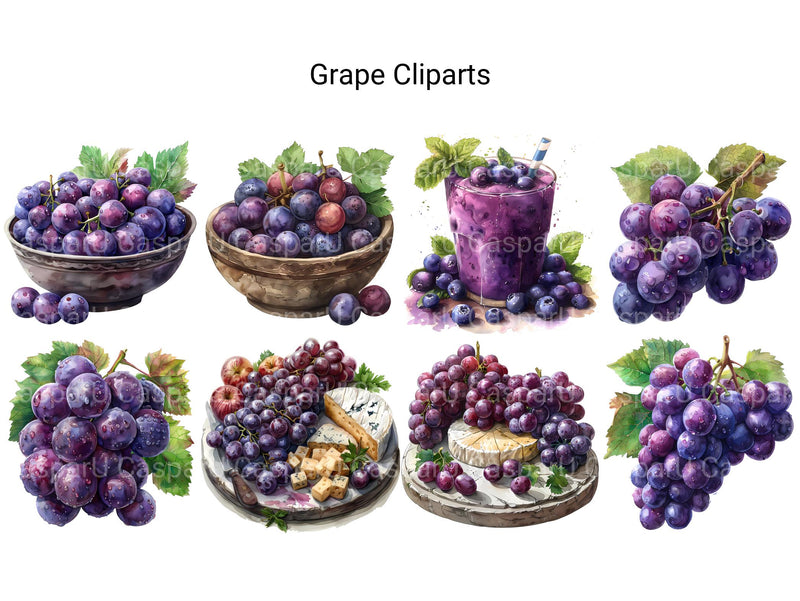 Grape Clipart - CraftNest - Digital Crafting and Art