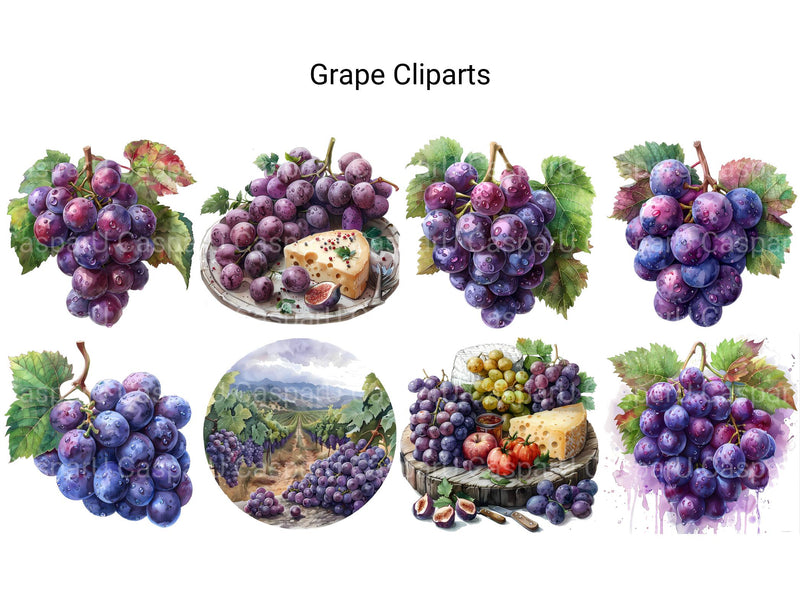 Grape Clipart - CraftNest - Digital Crafting and Art