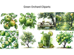 Green Orchard Clipart - CraftNest - Digital Crafting and Art