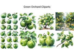 Green Orchard Clipart - CraftNest - Digital Crafting and Art