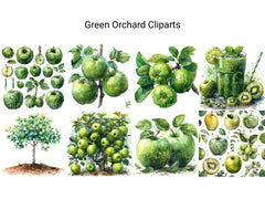 Green Orchard Clipart - CraftNest - Digital Crafting and Art