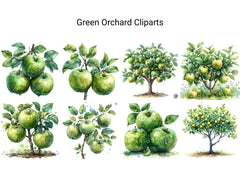 Green Orchard Clipart - CraftNest - Digital Crafting and Art