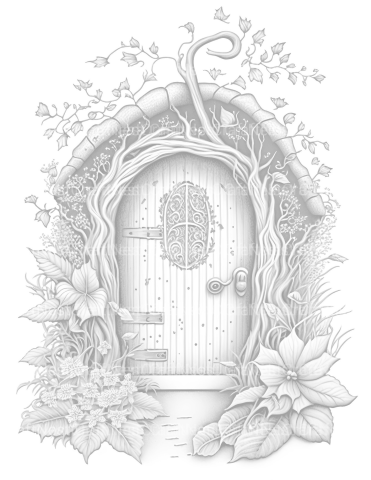Enchanted Fairy Doors Coloring Book - CraftNest - Digital Crafting and Art