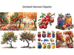 Orchard Harvest Clipart - CraftNest - Digital Crafting and Art