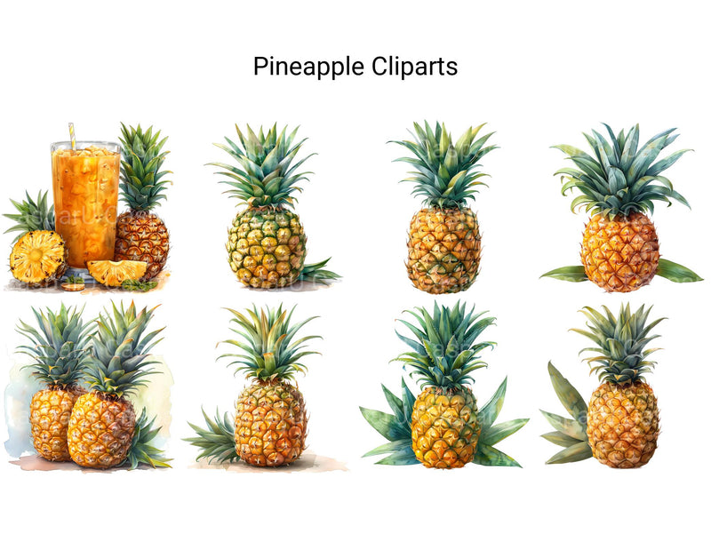 Pineapple Clipart - CraftNest - Digital Crafting and Art