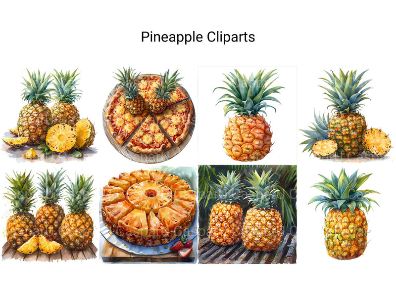 Pineapple Clipart - CraftNest - Digital Crafting and Art