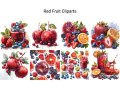 Red Fruit Clipart - CraftNest - Digital Crafting and Art