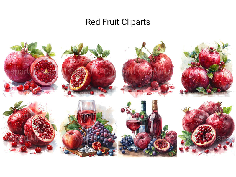 Red Fruit Clipart - CraftNest - Digital Crafting and Art