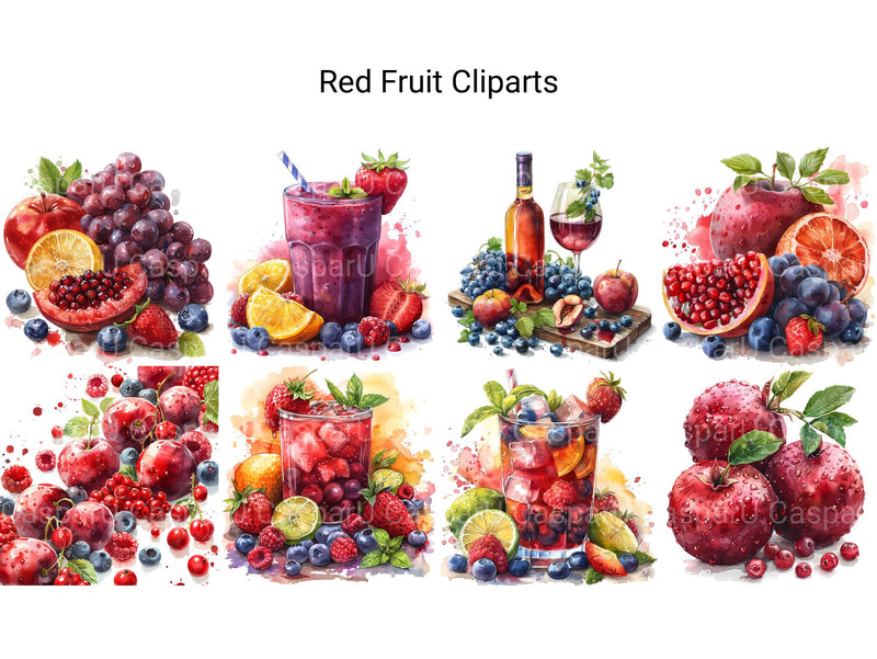 Red Fruit Clipart - CraftNest - Digital Crafting and Art