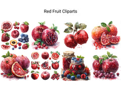 Red Fruit Clipart - CraftNest - Digital Crafting and Art