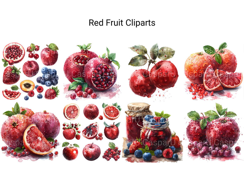 Red Fruit Clipart - CraftNest - Digital Crafting and Art