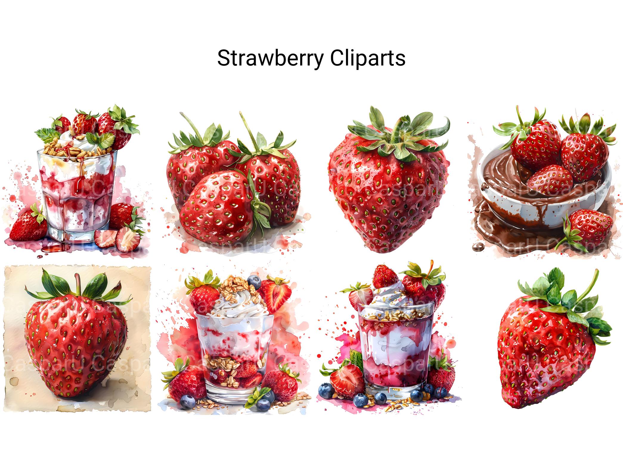 Strawberry Clipart - CraftNest - Digital Crafting and Art