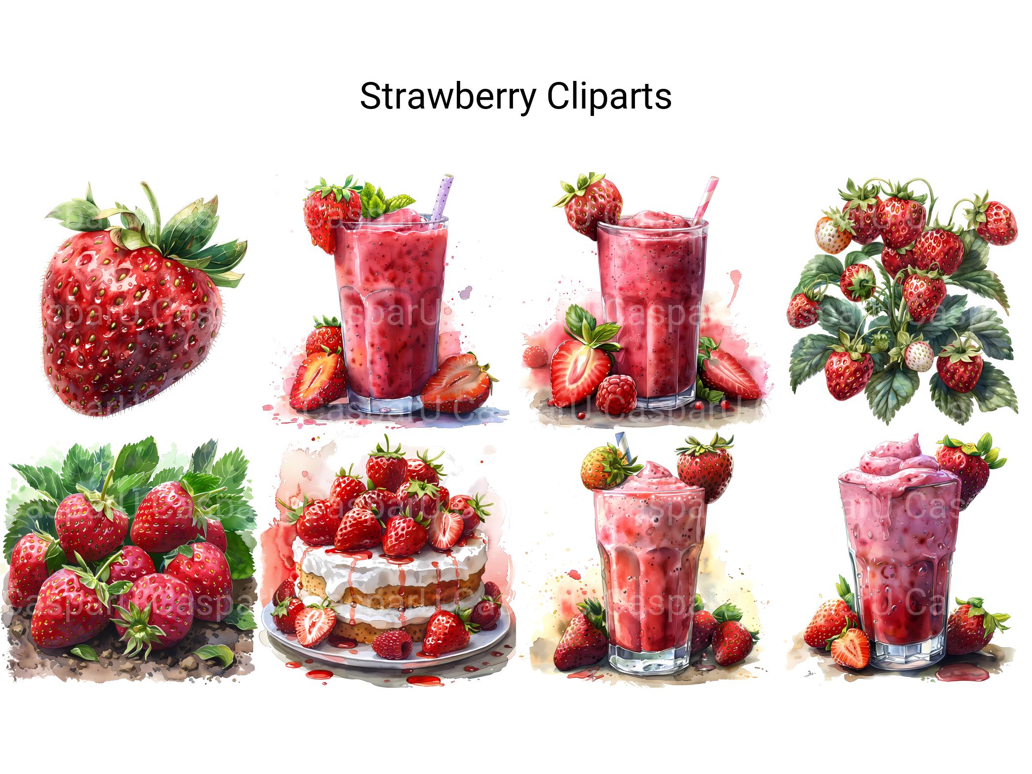 Strawberry Clipart - CraftNest - Digital Crafting and Art