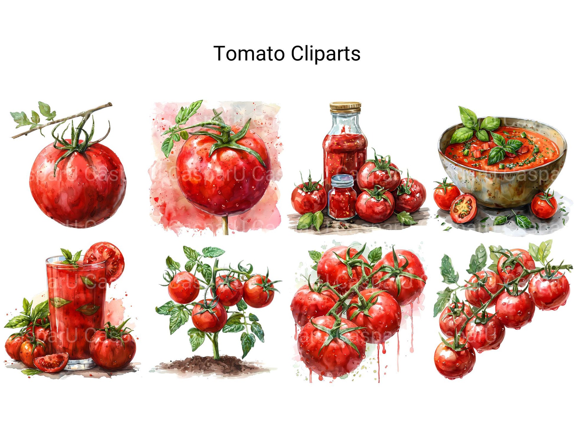 Tomato Clipart - CraftNest - Digital Crafting and Art