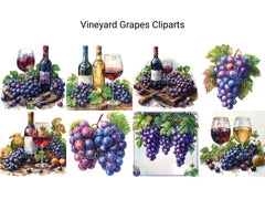 Vineyard Grapes Clipart - CraftNest - Digital Crafting and Art