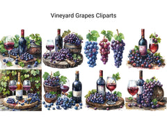 Vineyard Grapes Clipart - CraftNest - Digital Crafting and Art