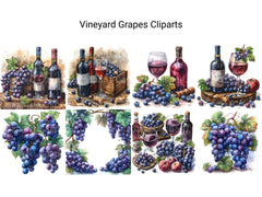 Vineyard Grapes Clipart - CraftNest - Digital Crafting and Art