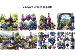 Vineyard Grapes Clipart - CraftNest - Digital Crafting and Art