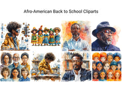 Afro American Back To School Clipart - CraftNest - Digital Crafting and Art