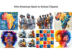 Afro American Back To School Clipart - CraftNest - Digital Crafting and Art