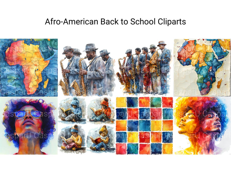 Afro American Back To School Clipart - CraftNest - Digital Crafting and Art