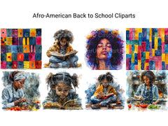 Afro American Back To School Clipart - CraftNest - Digital Crafting and Art