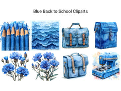 Blue Back To School Clipart - CraftNest - Digital Crafting and Art