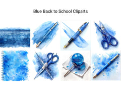 Blue Back To School Clipart - CraftNest - Digital Crafting and Art