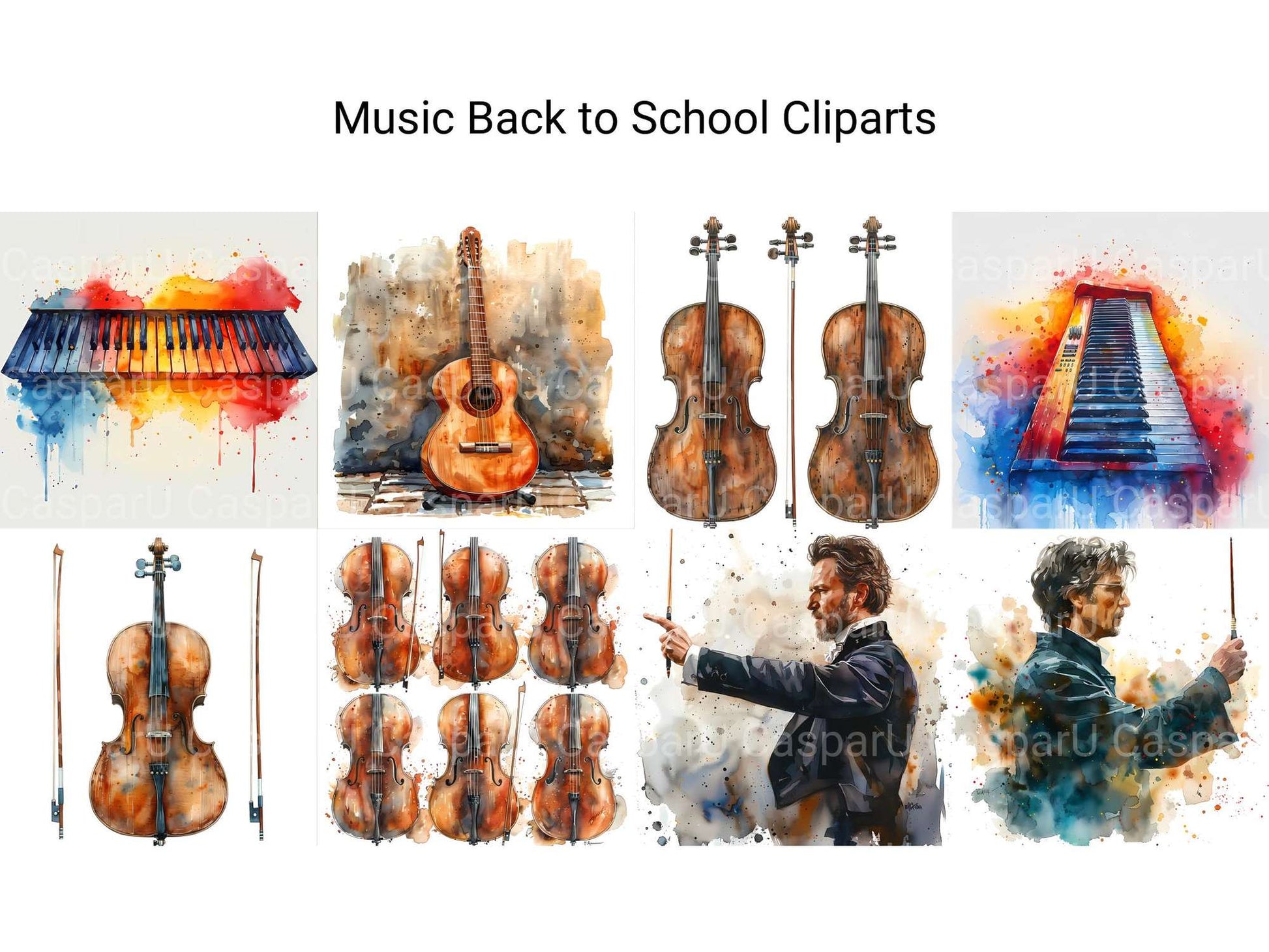 Music Back To School Clipart - CraftNest - Digital Crafting and Art