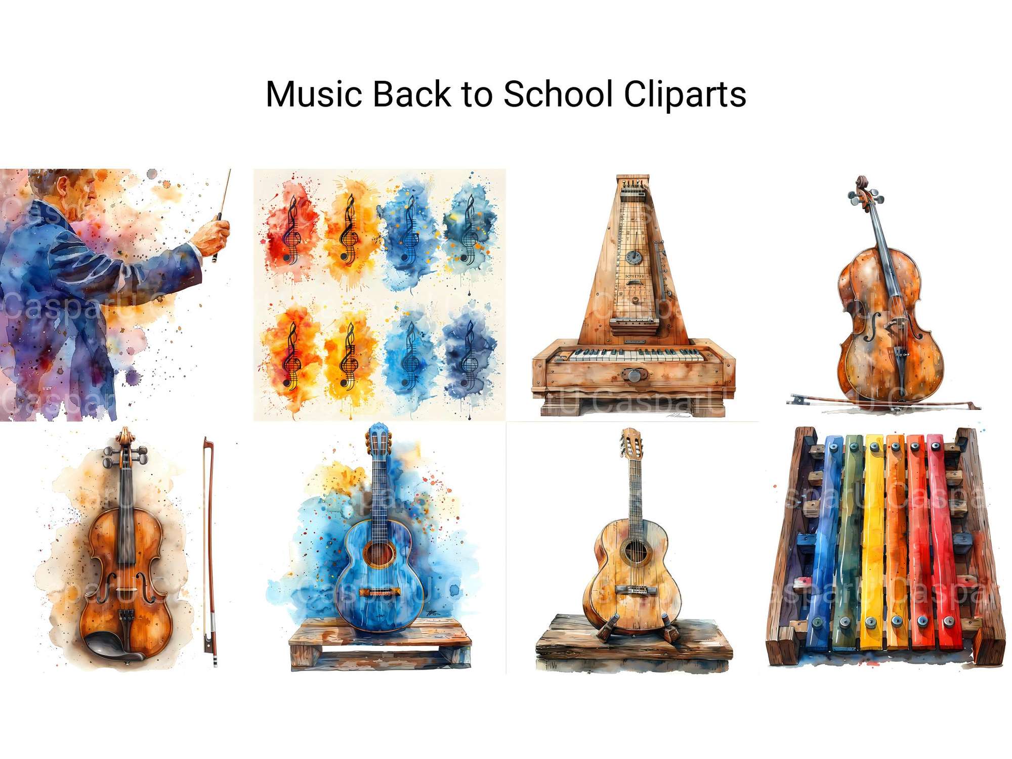 Music Back To School Clipart - CraftNest - Digital Crafting and Art