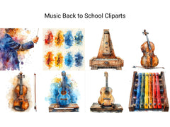 Music Back To School Clipart - CraftNest - Digital Crafting and Art