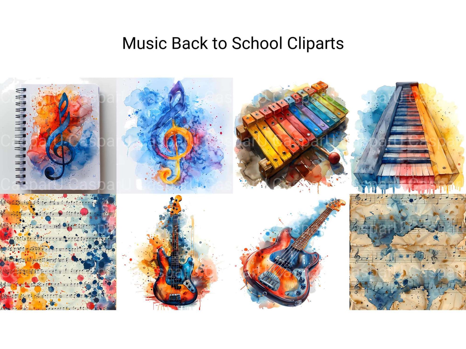 Music Back To School Clipart - CraftNest - Digital Crafting and Art