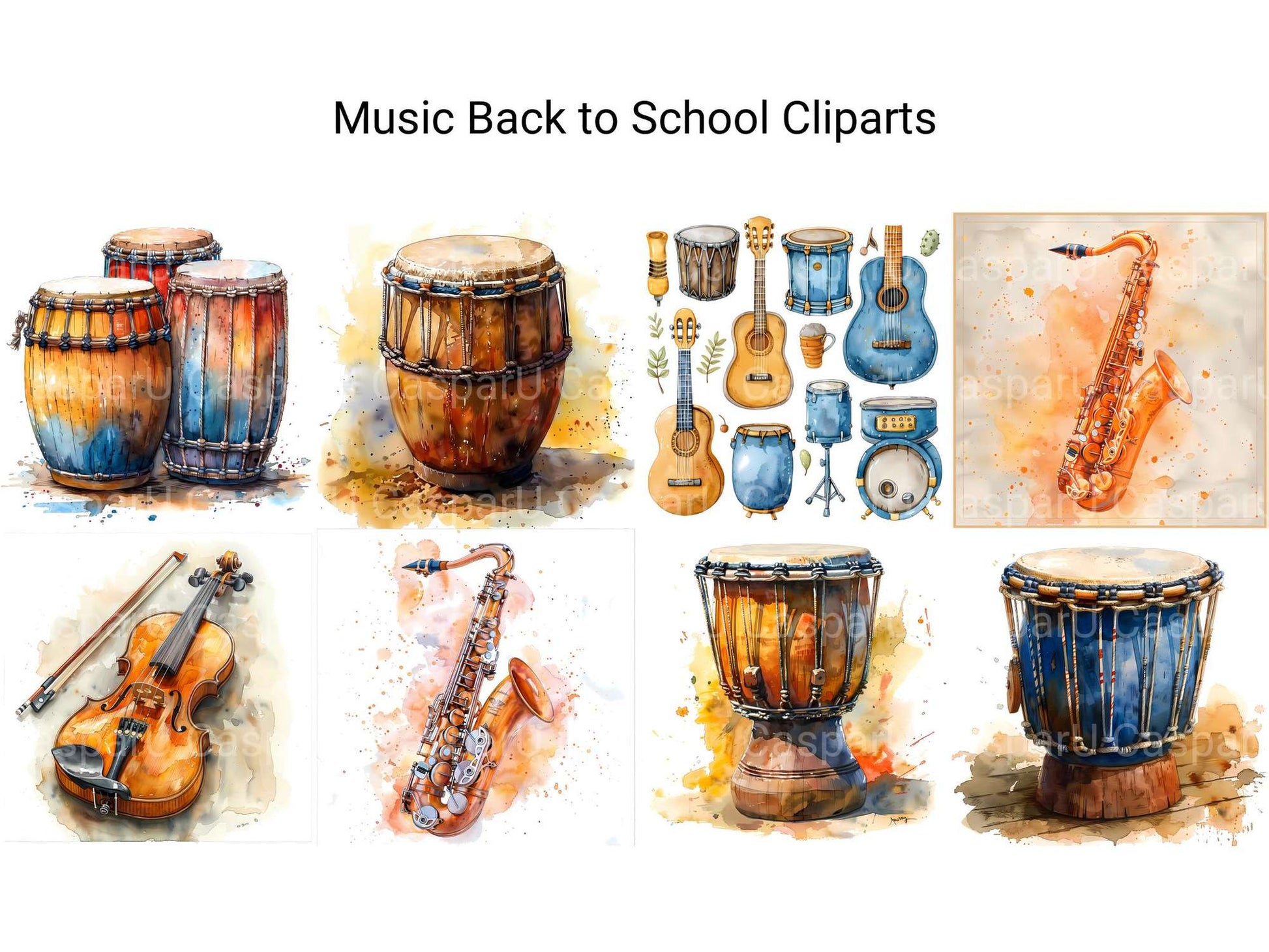 Music Back To School Clipart - CraftNest - Digital Crafting and Art