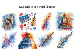 Music Back To School Clipart - CraftNest - Digital Crafting and Art