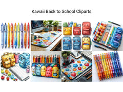 Kawaii Back To School Clipart - CraftNest - Digital Crafting and Art