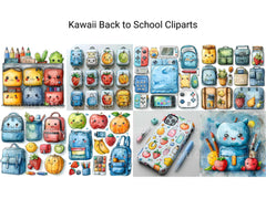 Kawaii Back To School Clipart - CraftNest - Digital Crafting and Art