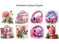 Pink Back To School Clipart - CraftNest - Digital Crafting and Art